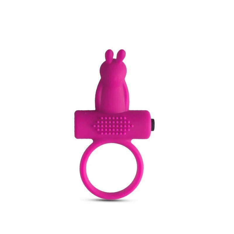 Vibrating Cock Ring with Rabbit Pink