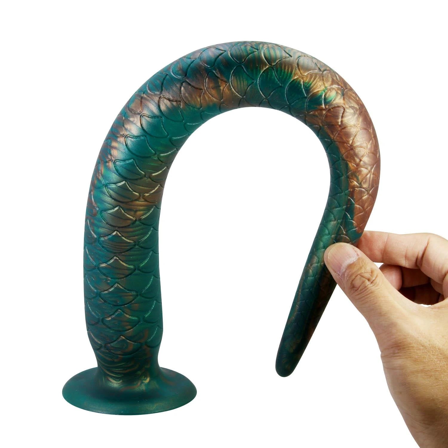 Power Monsters Titan verdoyant – Godemichet monstre en silicone strié de 47 cm