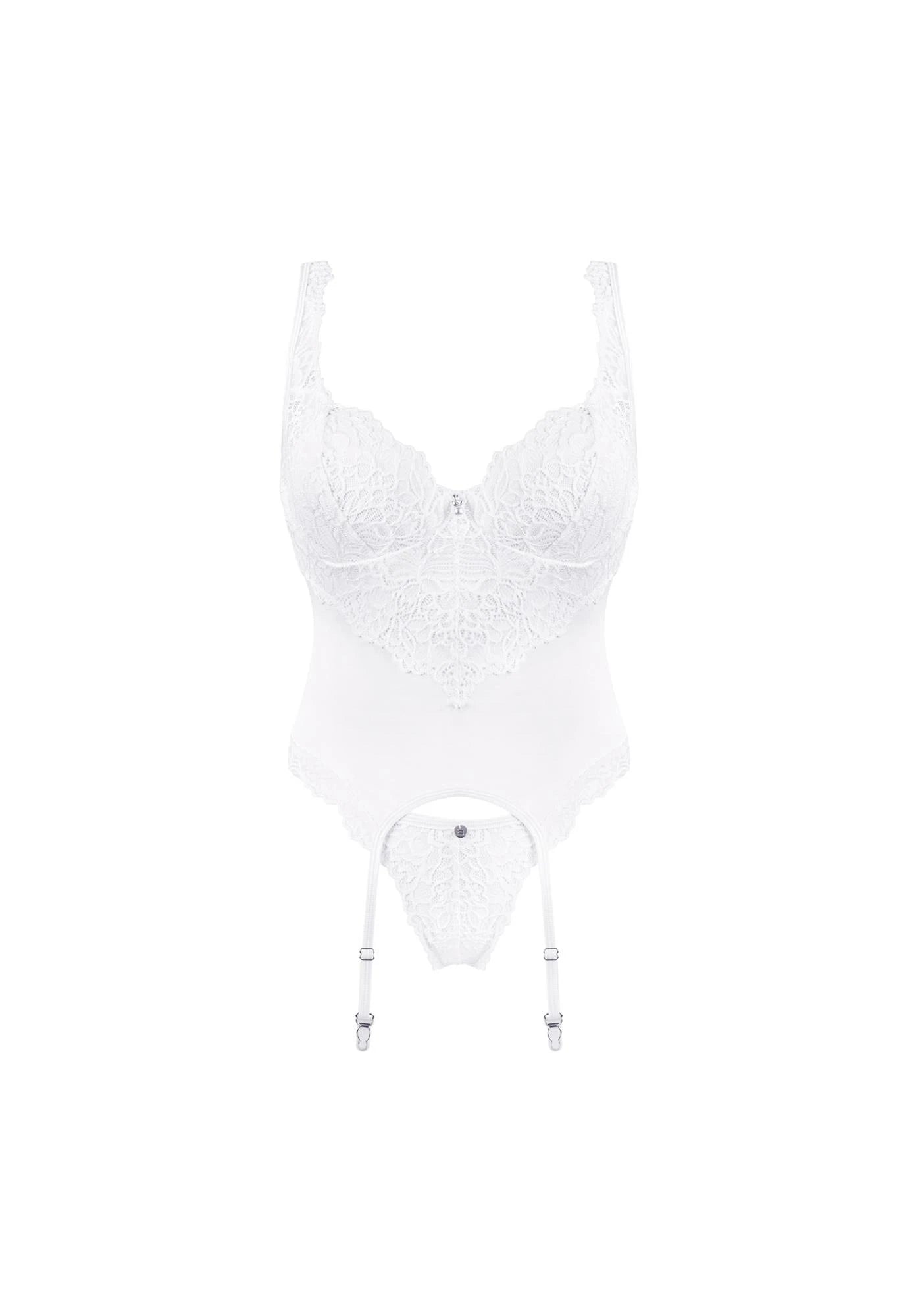 Bielizna-Amor Blanco gorset i stringi biały  S/M