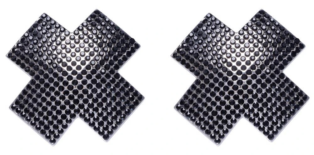 Bijou de téton croix noire