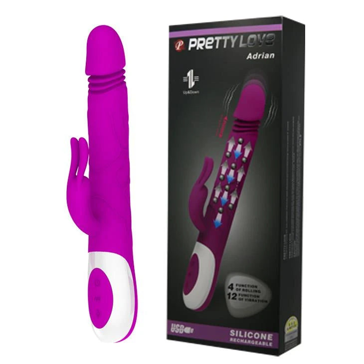 PRETTY LOVE - ADRIAN USB 4 red; 12 vibration
