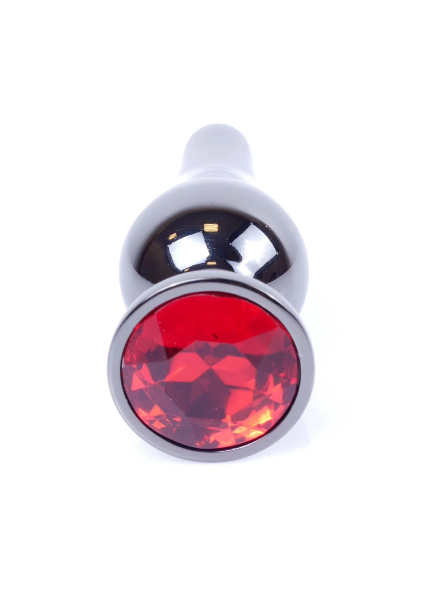 MyLove Toys - Bijoux BUTT PLUG Argent foncé - Rouge