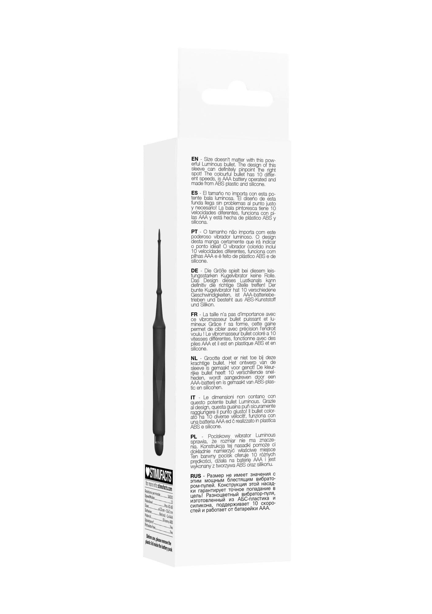 Circe - ABS Bullet with Sleeve - 10-Speeds - Black