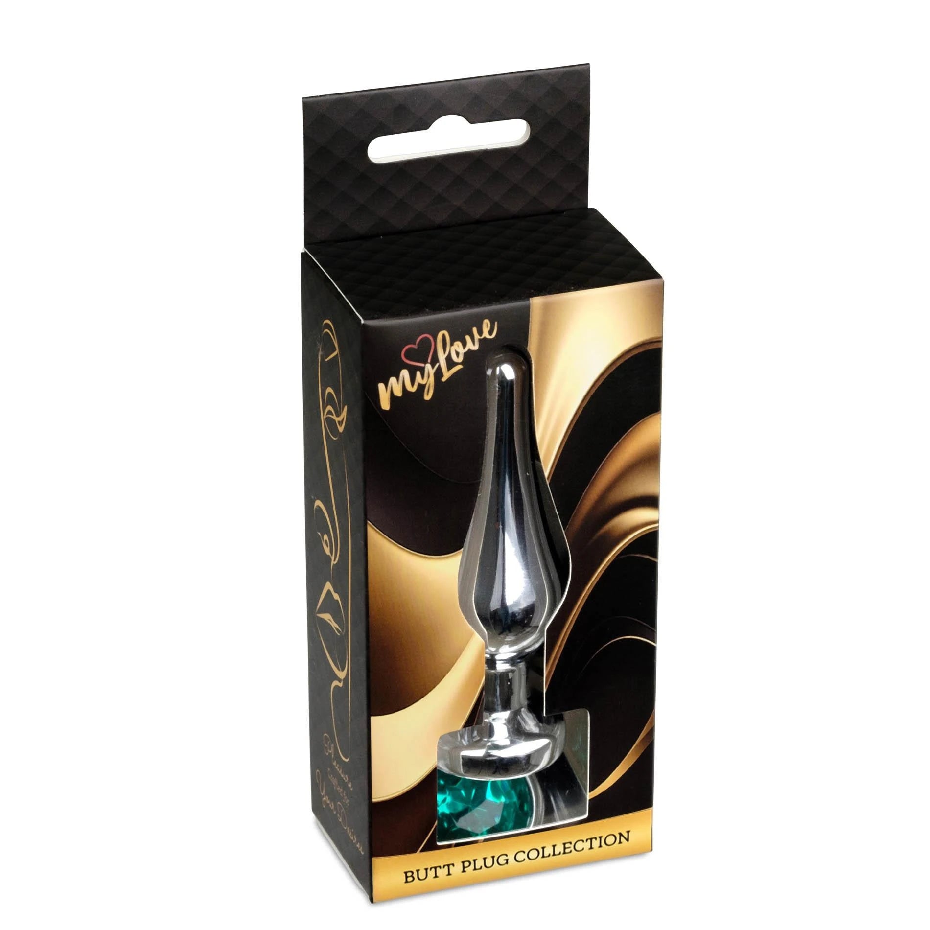 MyLove Toys - Jewellery Silver BUTT PLUG- Green