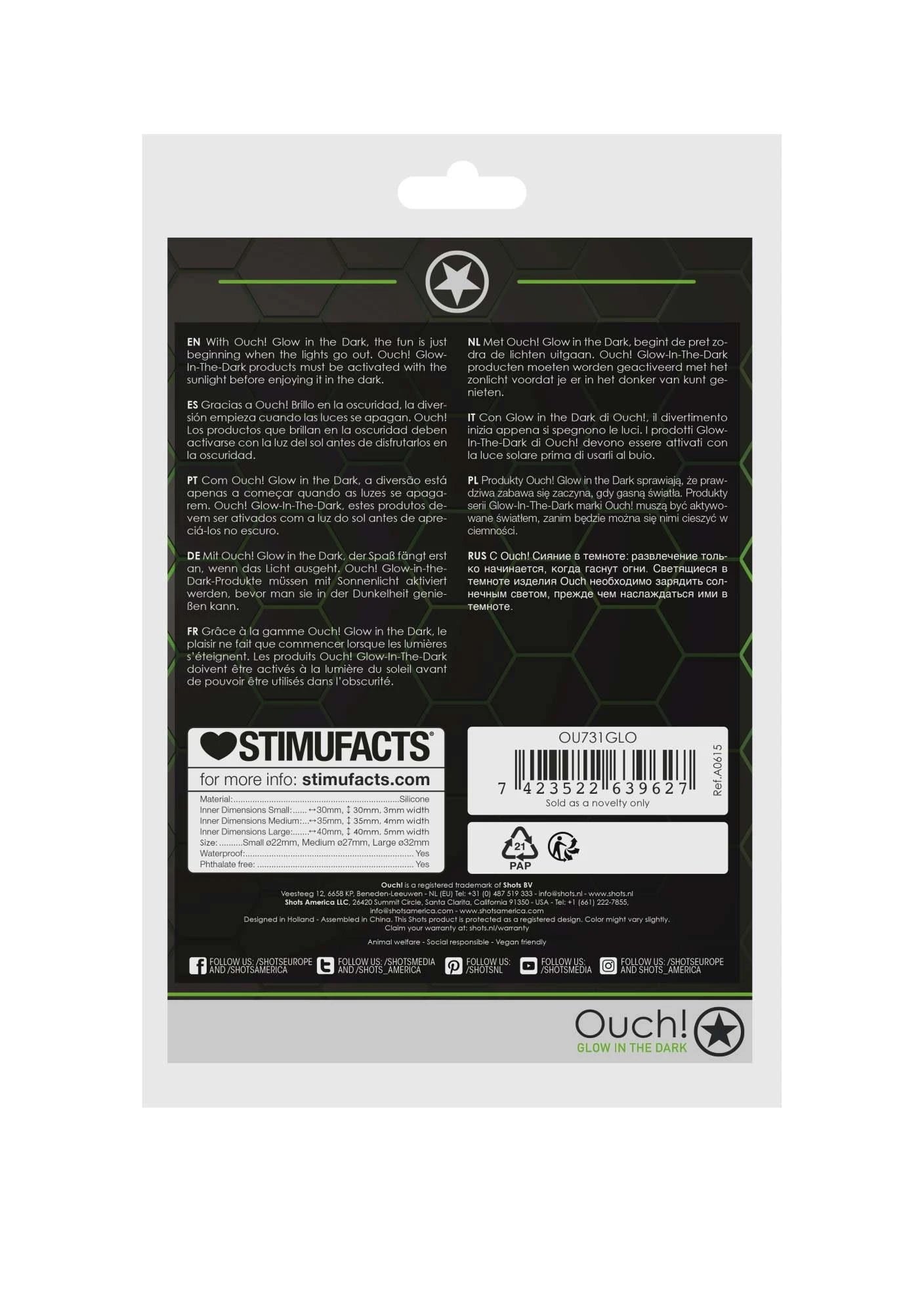 Cockring Set - Glow in the Dark - 3 Pieces