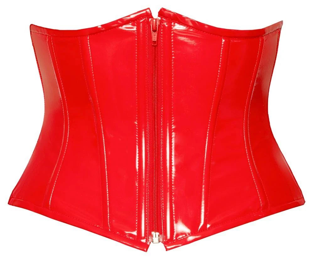 Serre-taille en vinyle rouge S