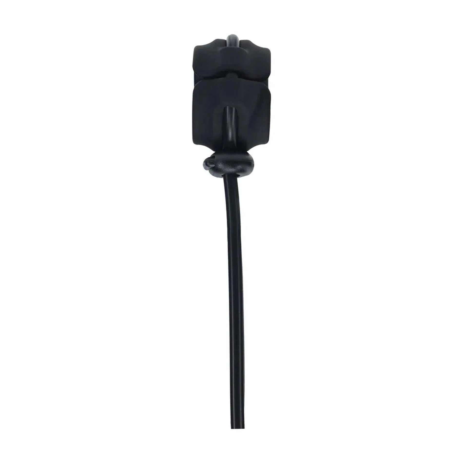 Detachable Wide Adjustable Silicone Lasso Cockring - 5mm - Black