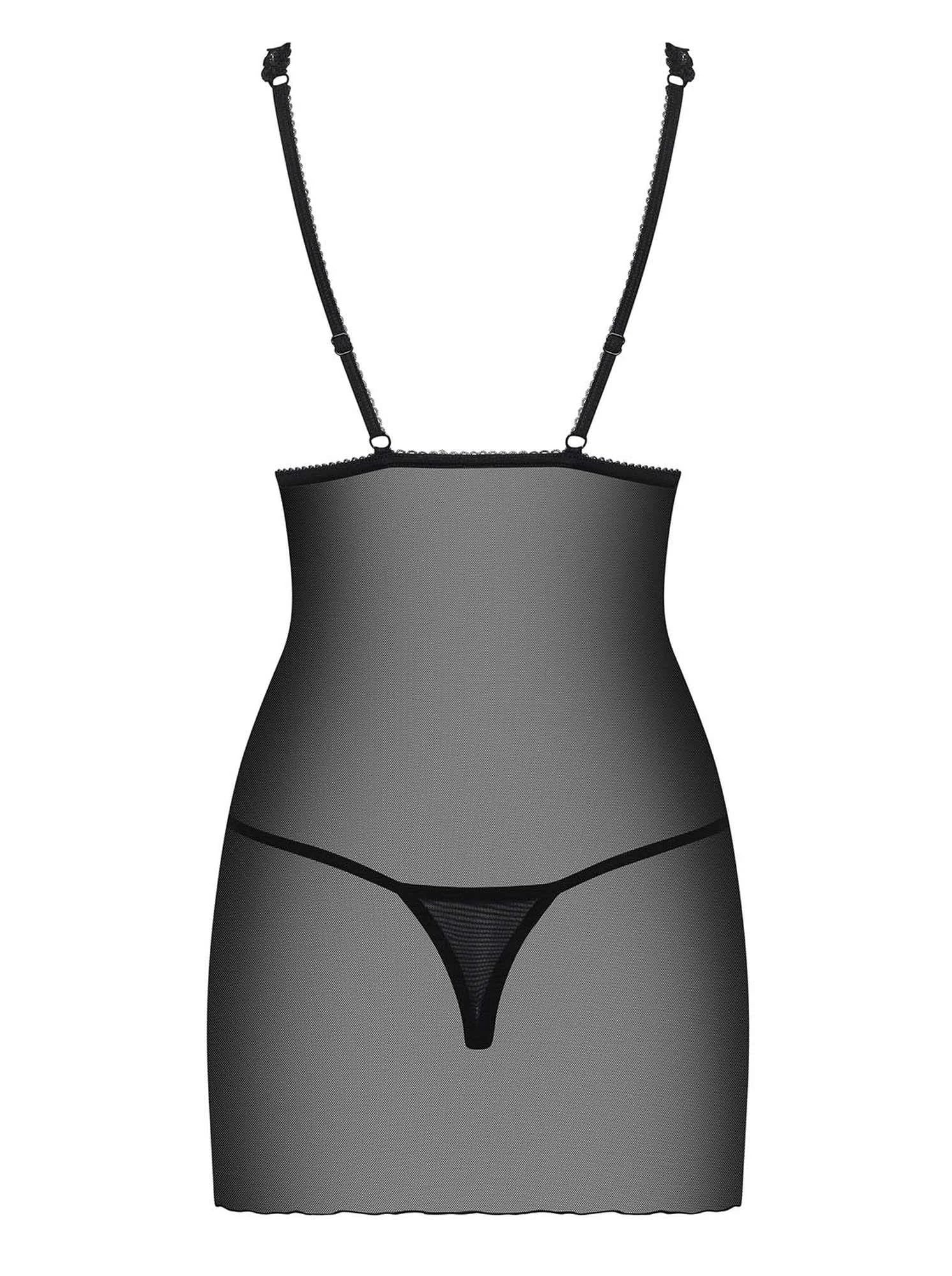 Bielizna-Lucita camisole and thong black L/XL
