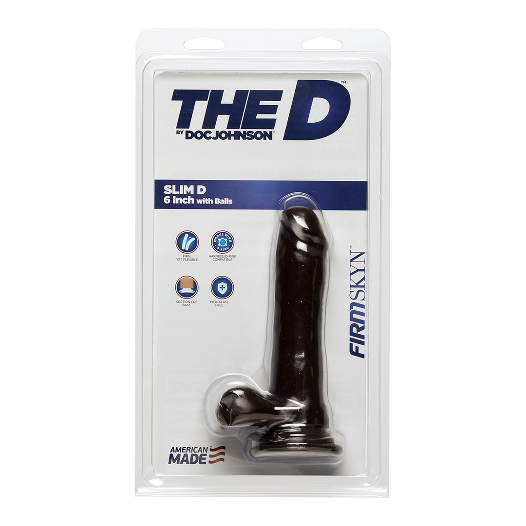 Slim D - Godemichet Réaliste FIRMSKYN avec Testicules - 6 / 15 cm
