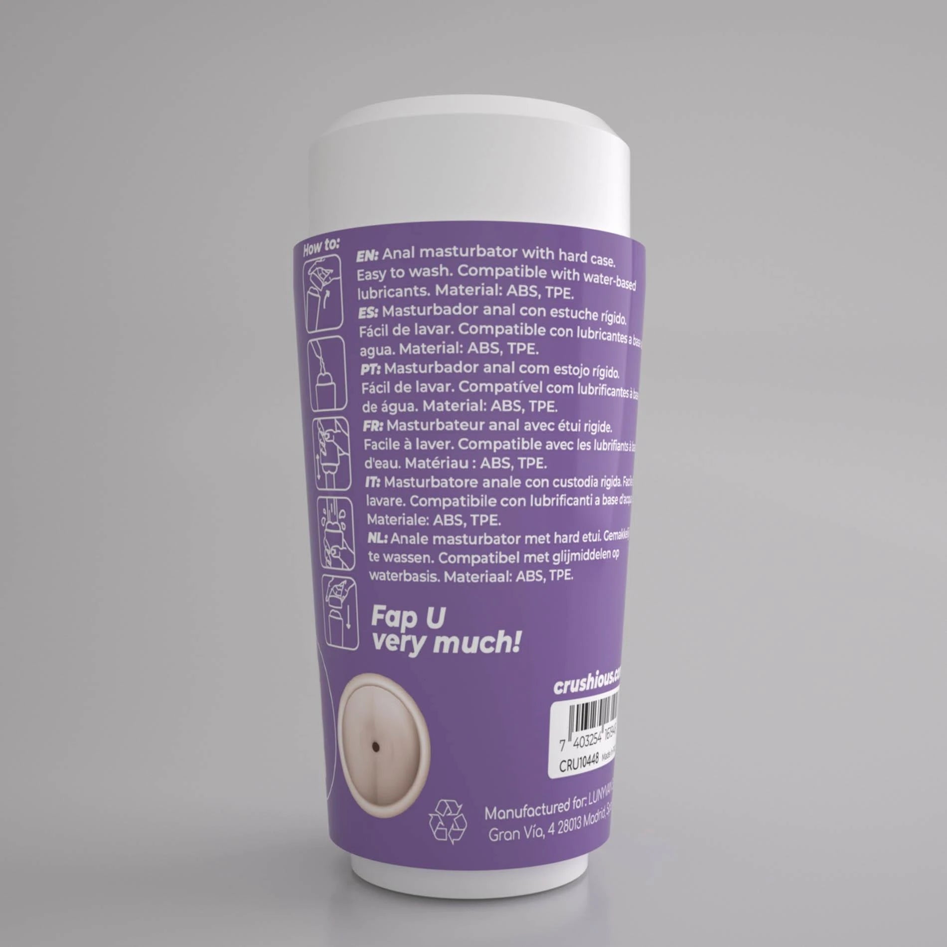 Fappucino Hot Buns - Anal Masturbator Cup - Purple
