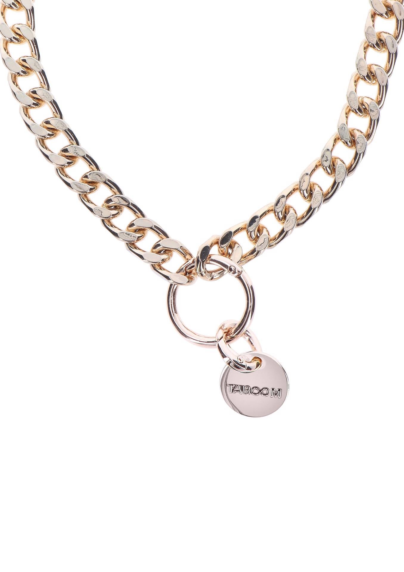 Collier de déclaration et laisse or rose