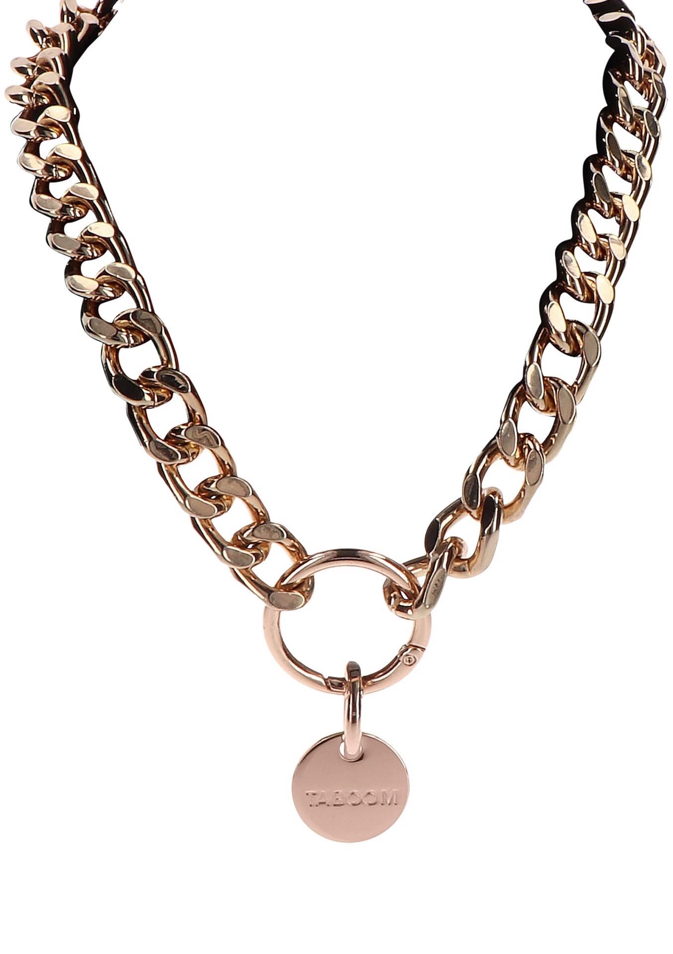 Collier de déclaration et laisse or rose