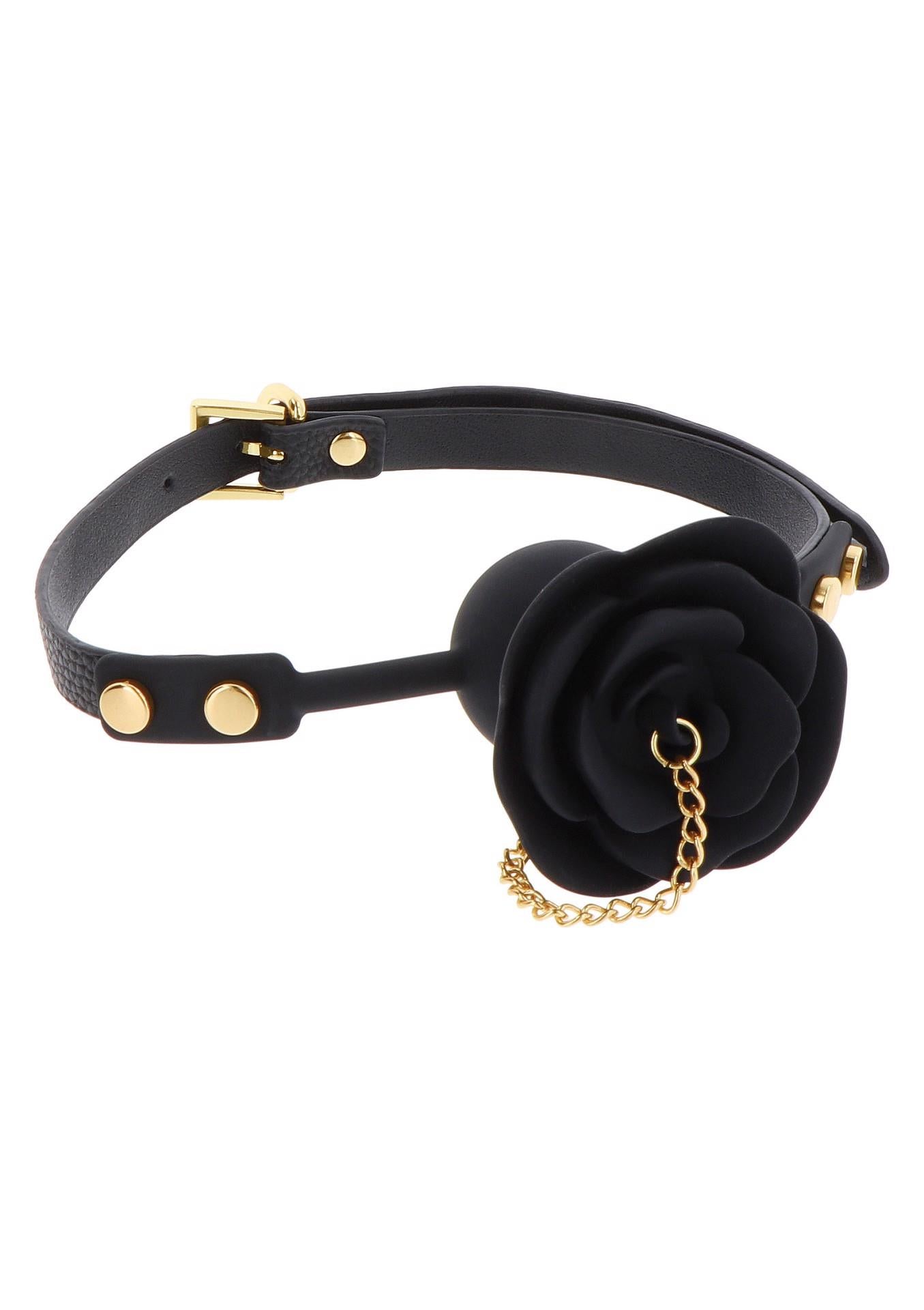Bâillon Rose avec Plug Noir