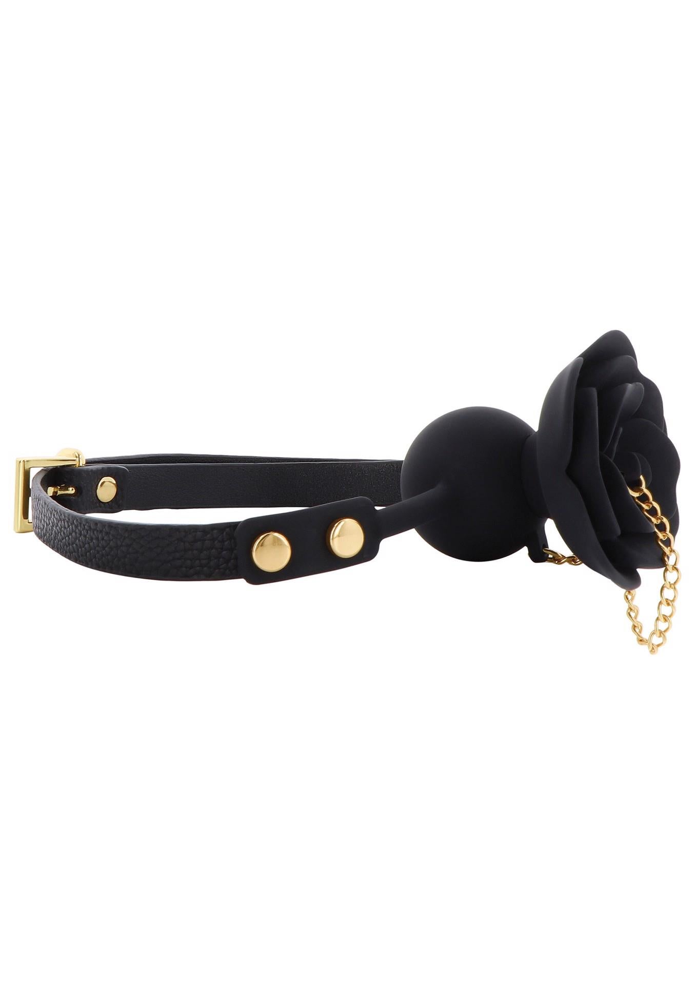 Bâillon Rose avec Plug Noir