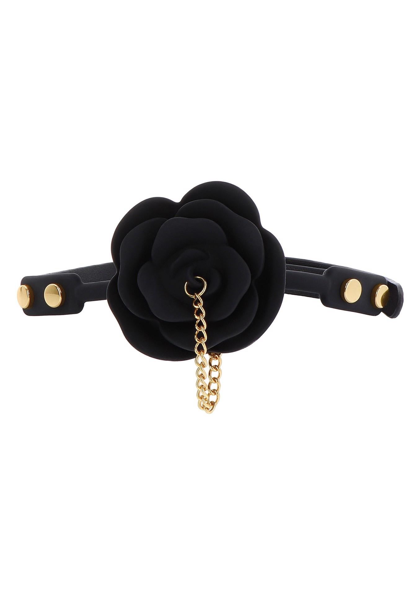 Bâillon Rose avec Plug Noir