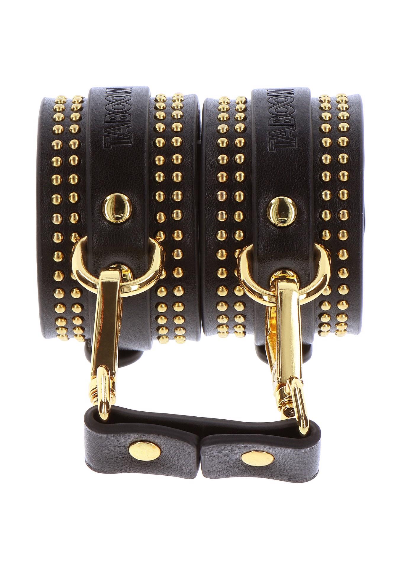 Studded Wrist Cuffs Set Black