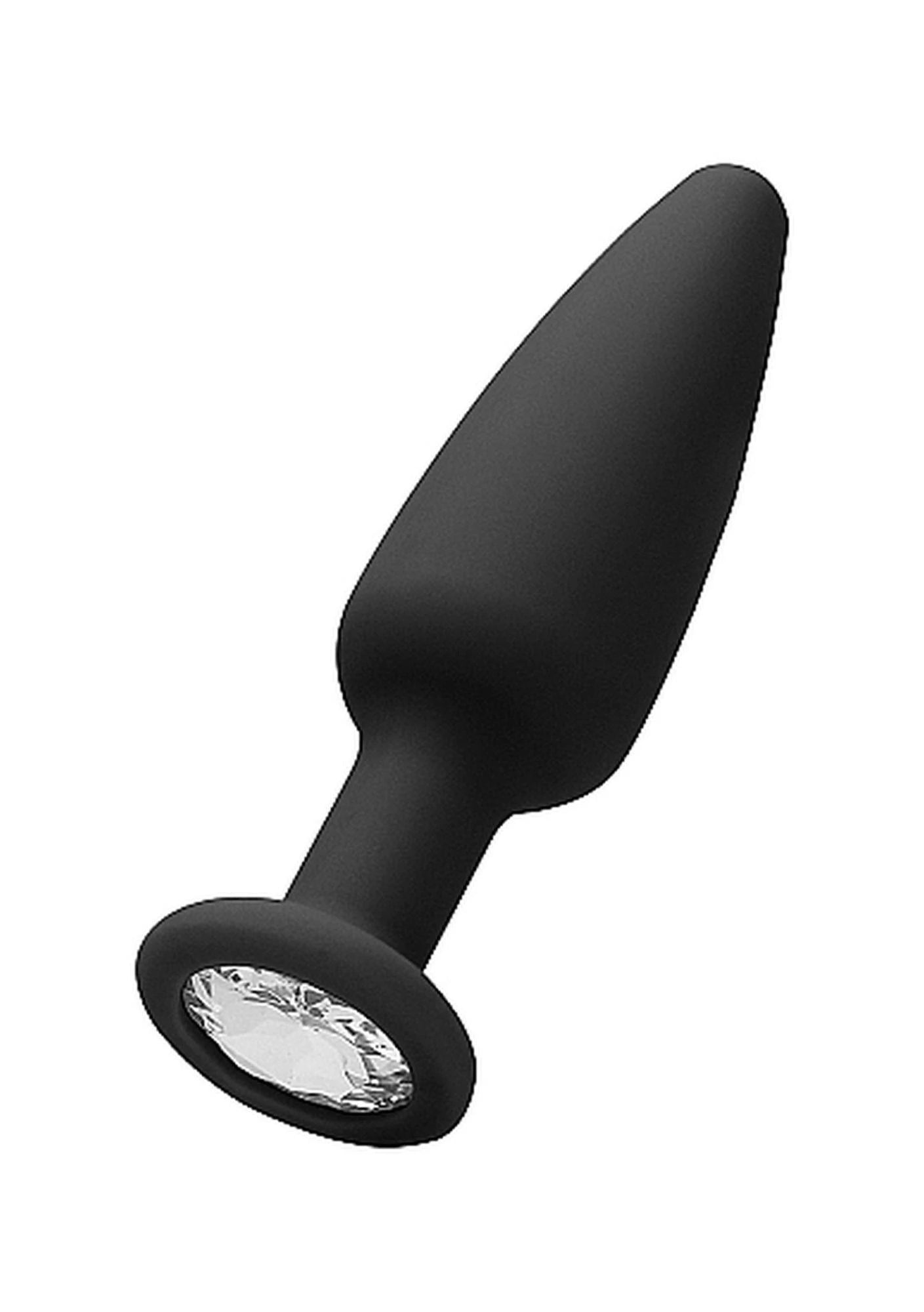 Plug anal diamanté conique - Noir