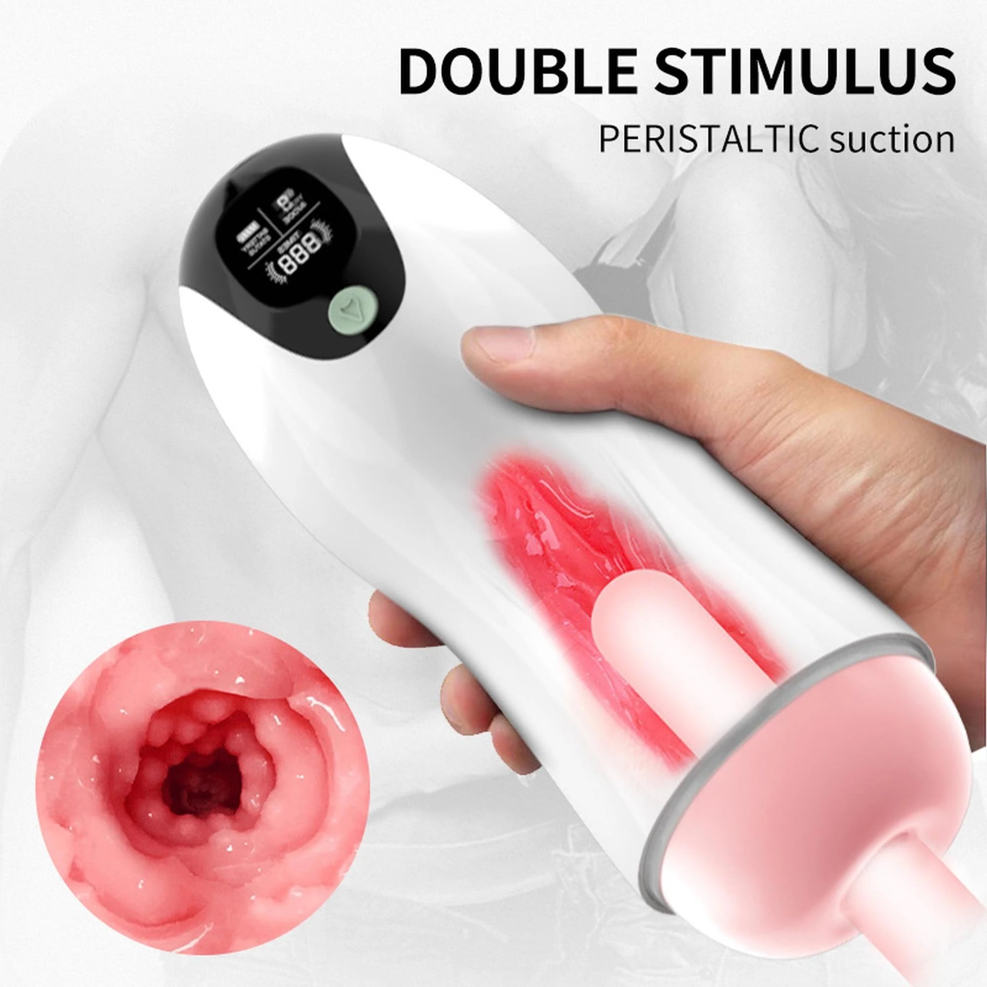 Masturbateur vibrant 8 modes de vibration + fonction interactive