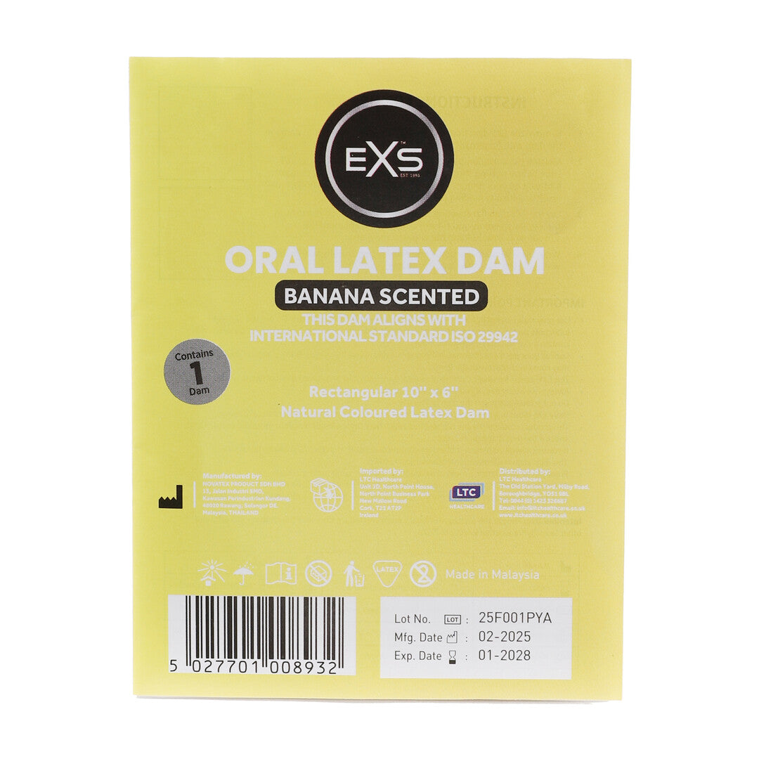 EXS Oral Dam - Banana - 1 Piece