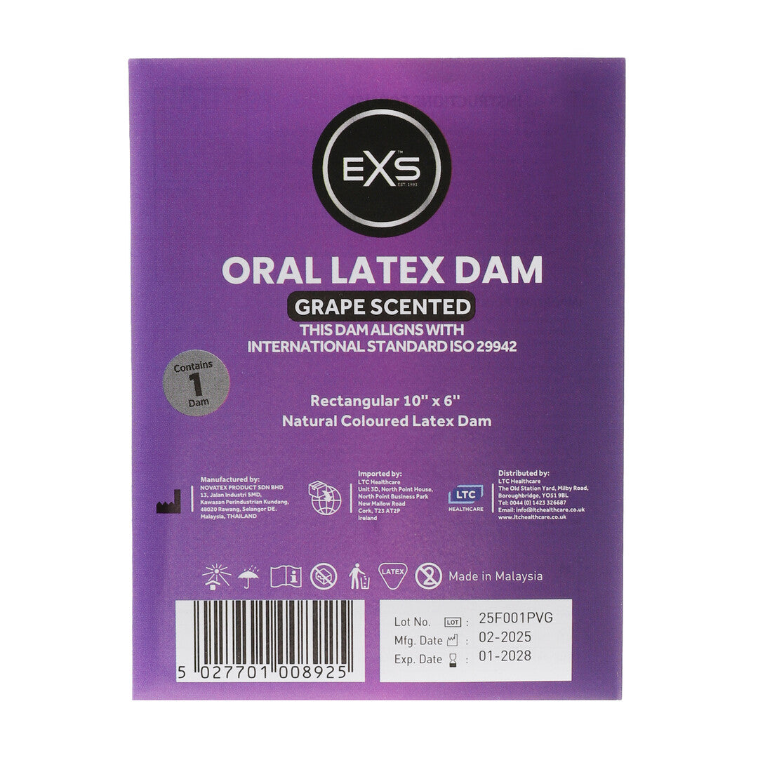 EXS Oral Dam - Grape - 1 Piece