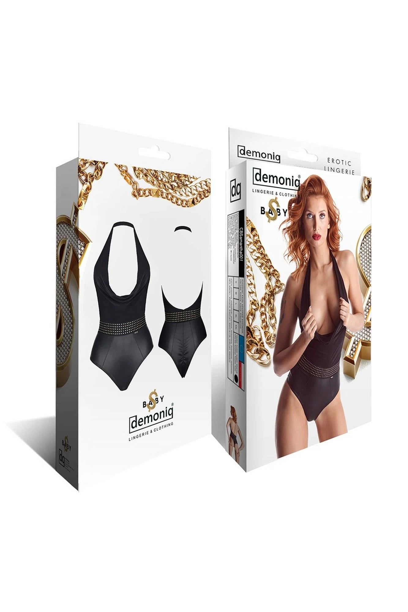 Lingerie-SAMANTHA001 body noir XL