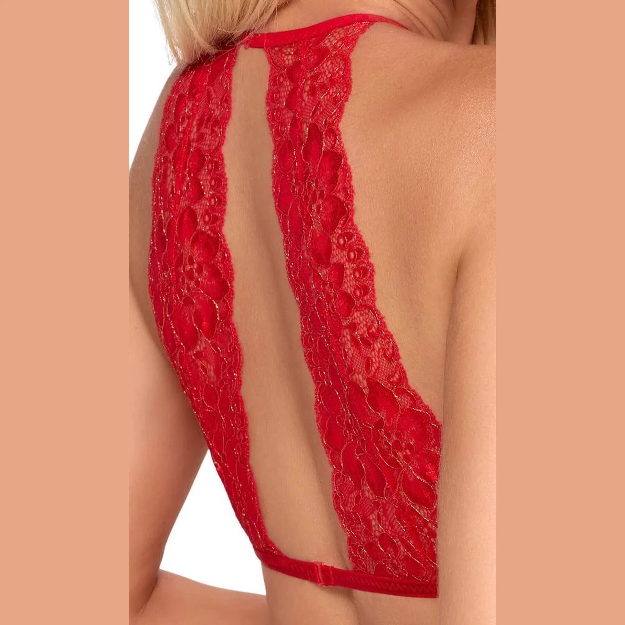 Suspender set red L/XL