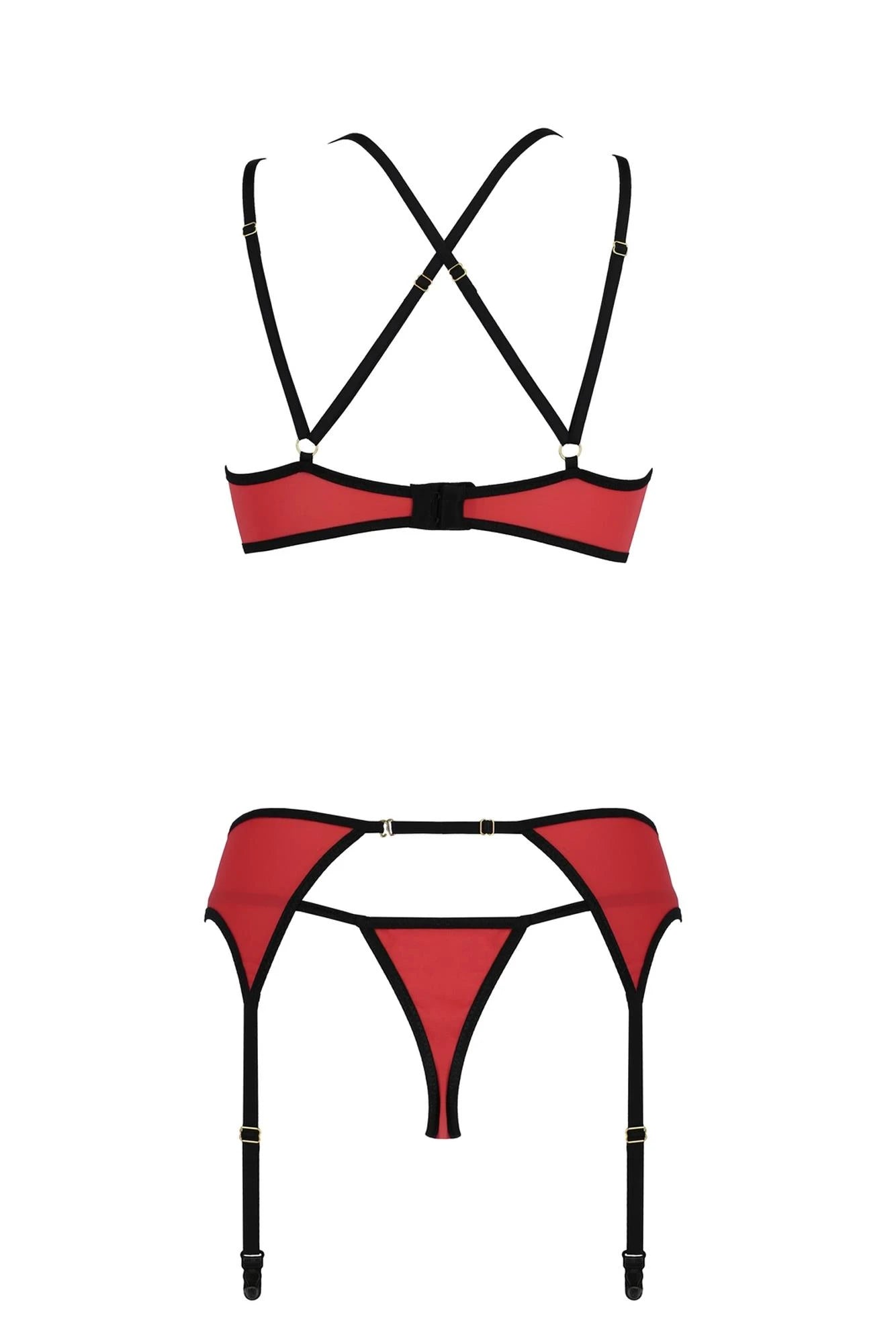 Lingerie-MAGNOLIA SET red XXL/XXXL