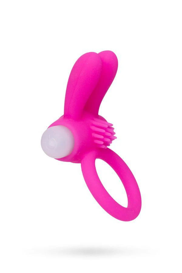 A-TOYS, Anneau vibrant pour pénis Rabbi, Silicone, Rose, Ø2,5 cm