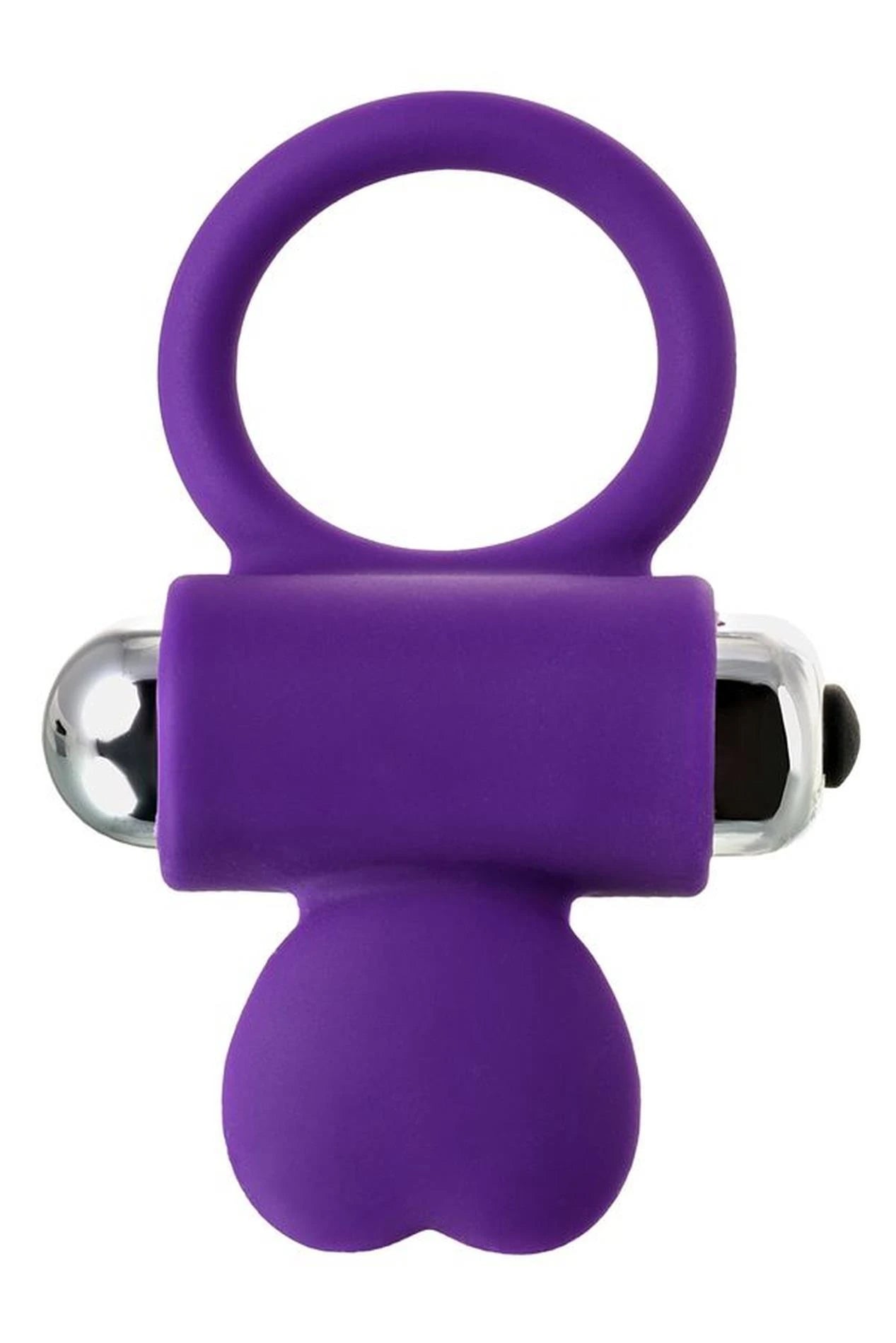 JOS PERY, Anneau vibrant à picots, silicone, violet, 9 cm