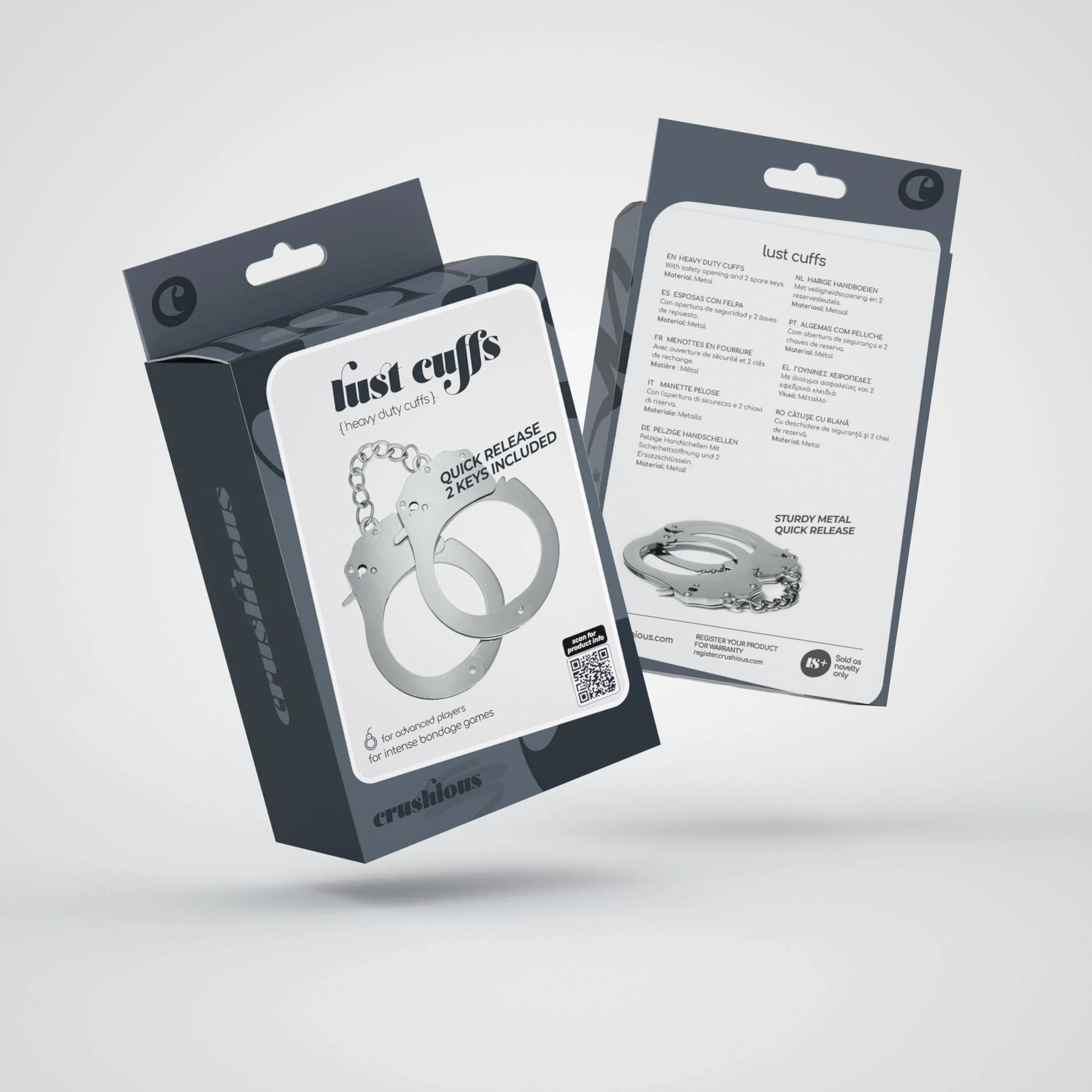 Lust - Metal Handcuffs - Silver