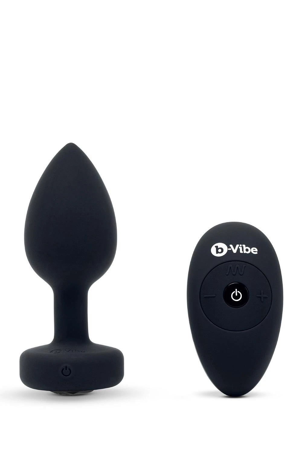 B-VIBE VIBRATING JEWEL PLUG M/L NOIR