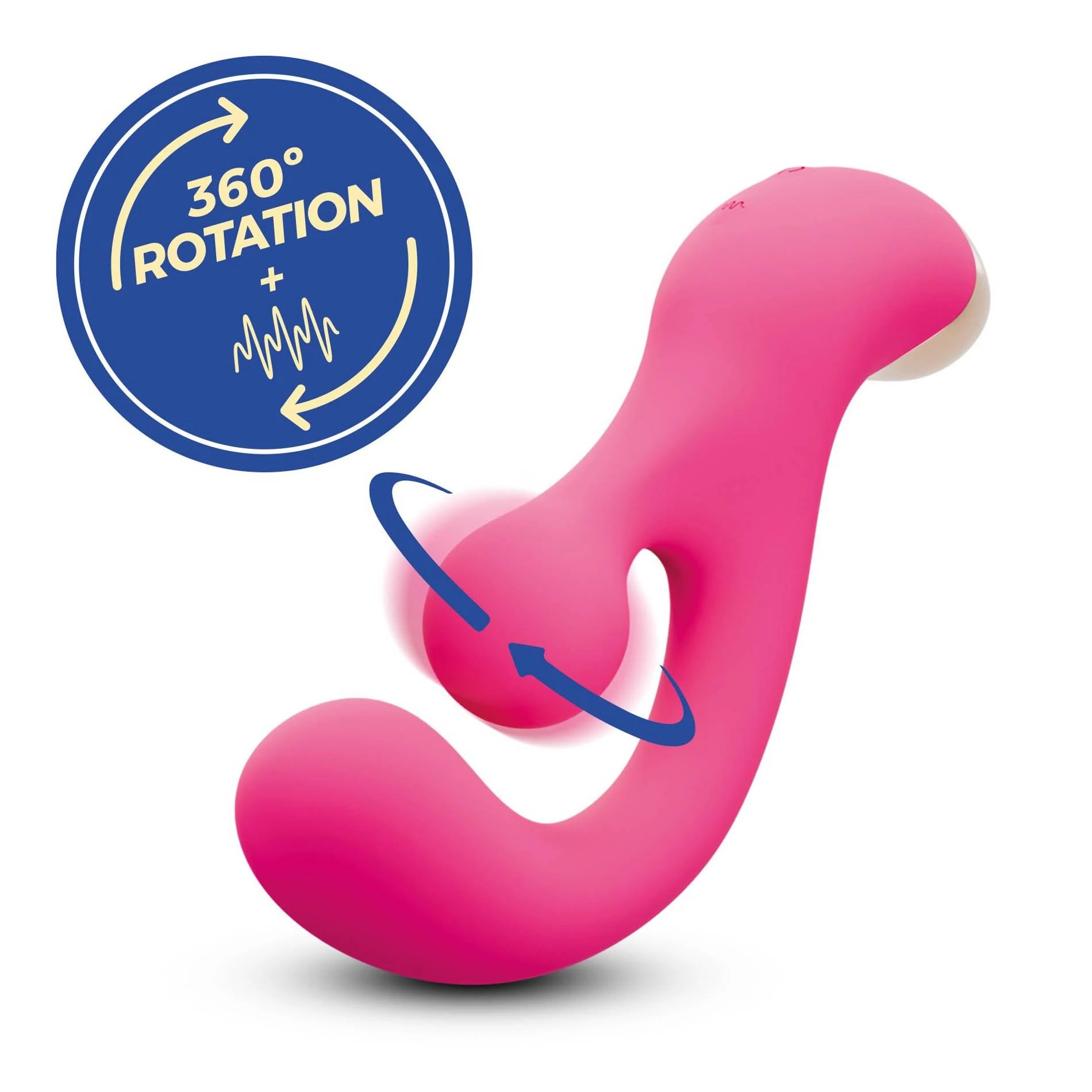 Pleaser - Vibrator with Rotating Stimulation - Pink