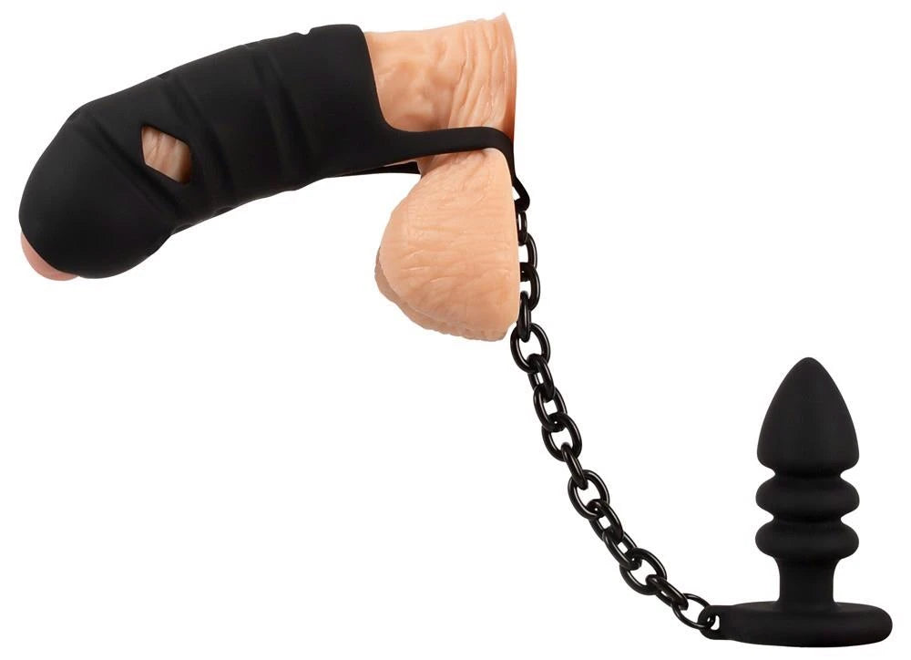 Black Velvets Cock cage avec un