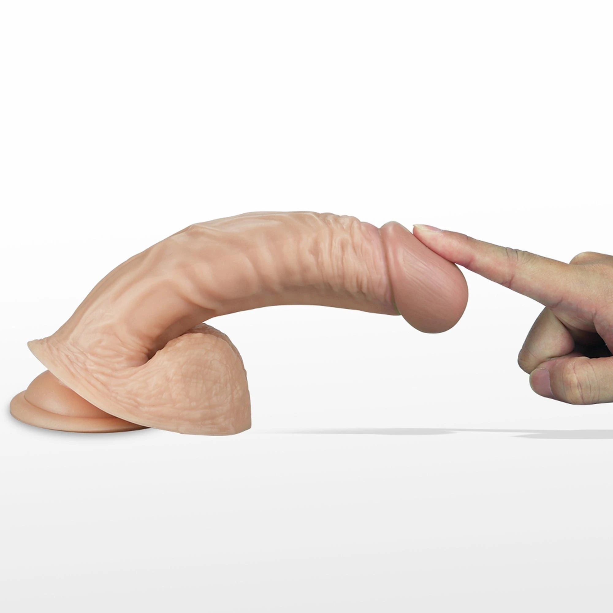 8.5″ Real Extreme Vibrating Dildo Flesh
