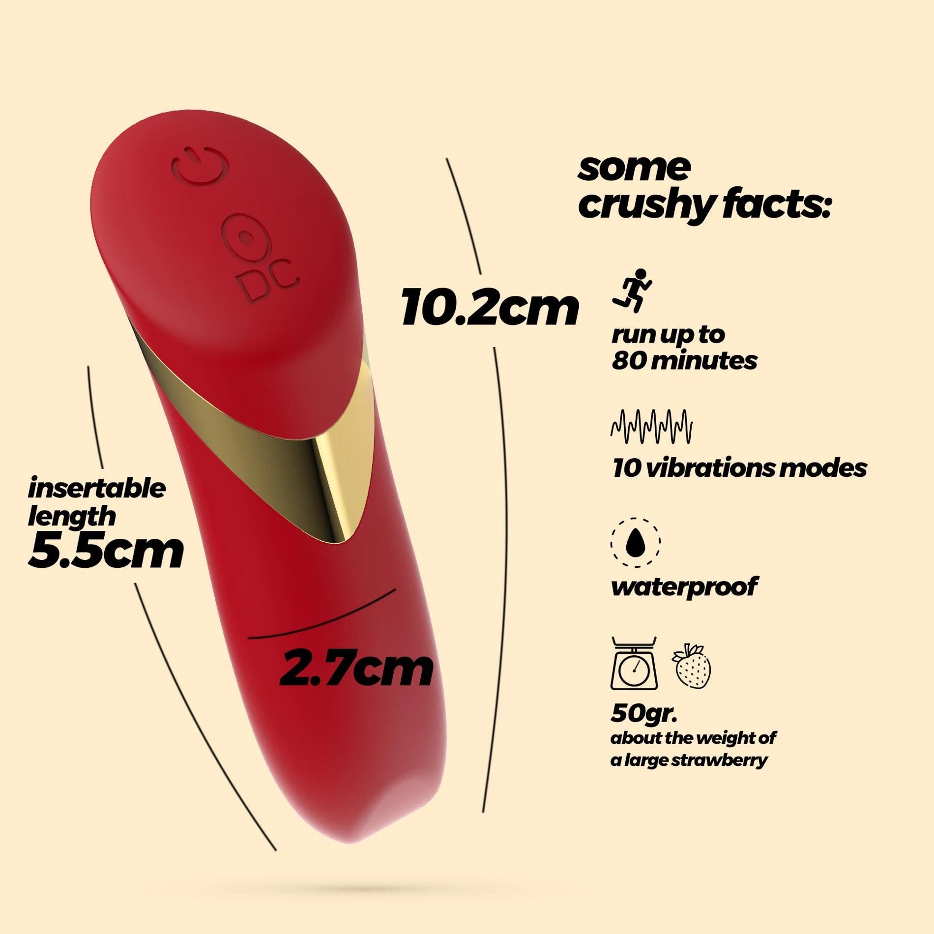 Blinders - Rechargeable Vibrating Bullet - Red