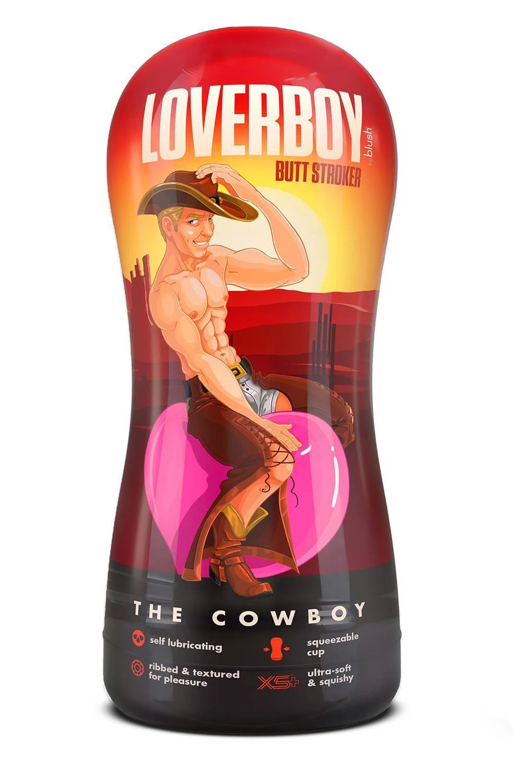 Masturbateur LOVERBOY COWBOY Auto-lubrifiant BEIGE
