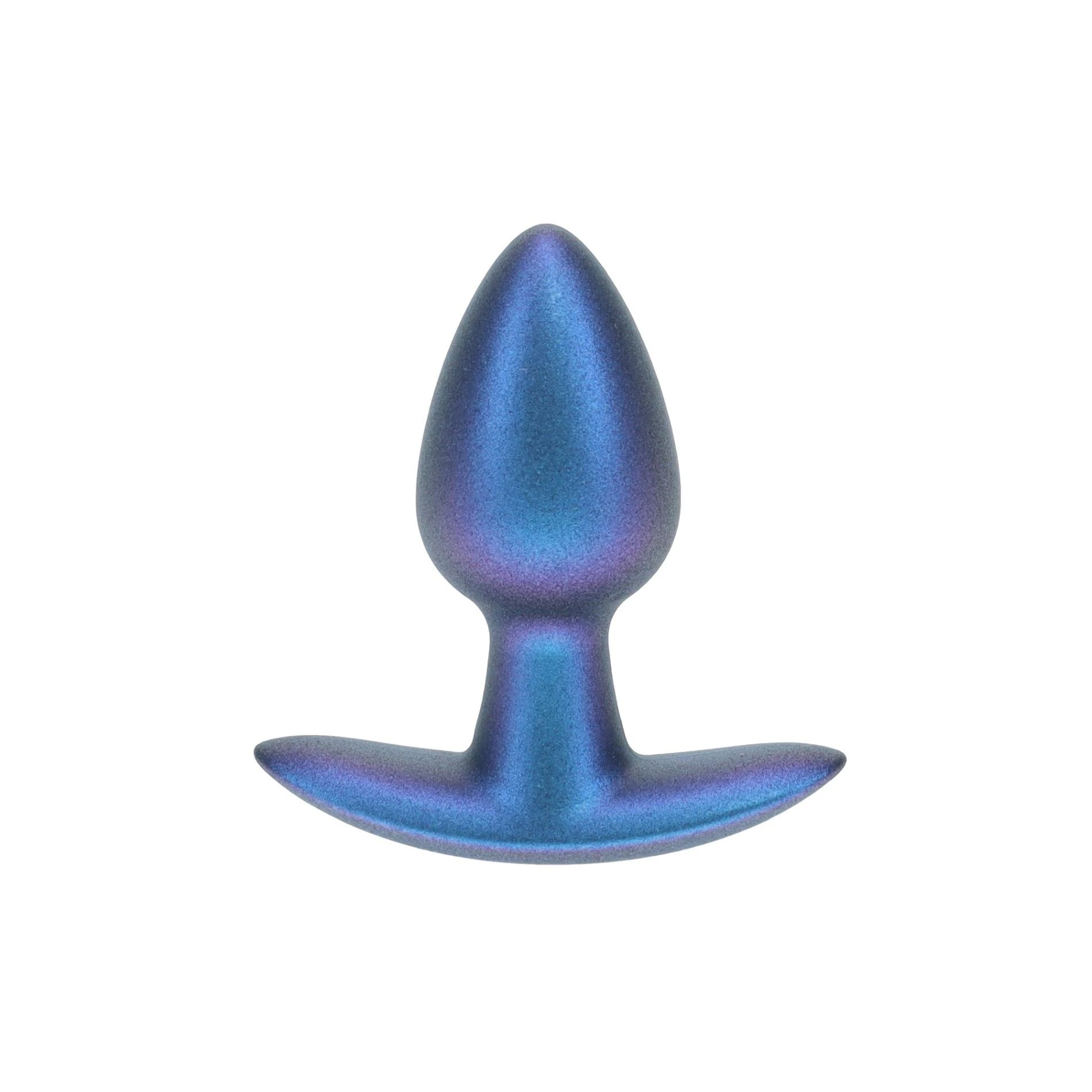 Plug anal en silicone lisse - Petit - 2.6 / 6,5 cm - Bleu métallique
