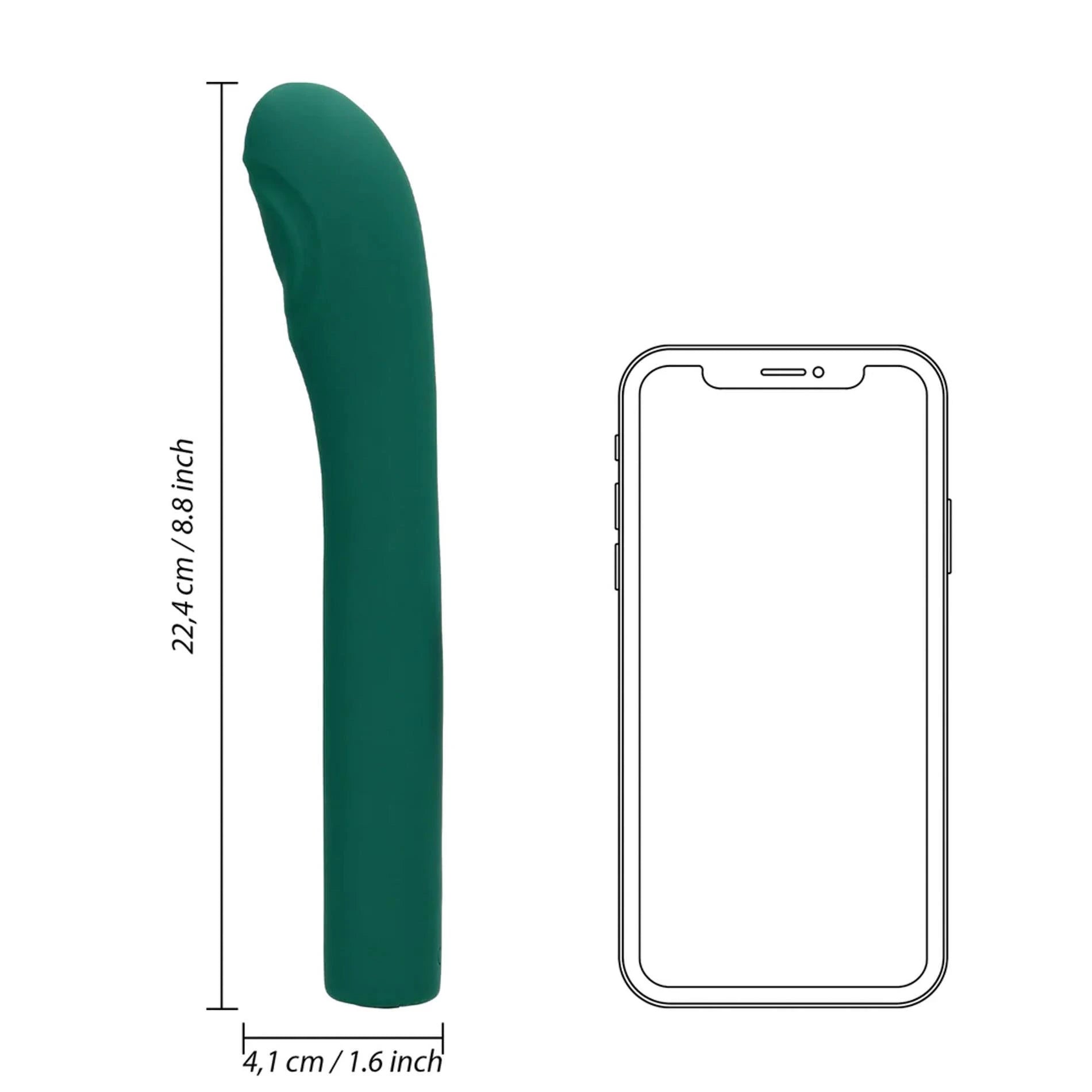 Vibromasseur G-spot à ondes pulsées - Cristal vert