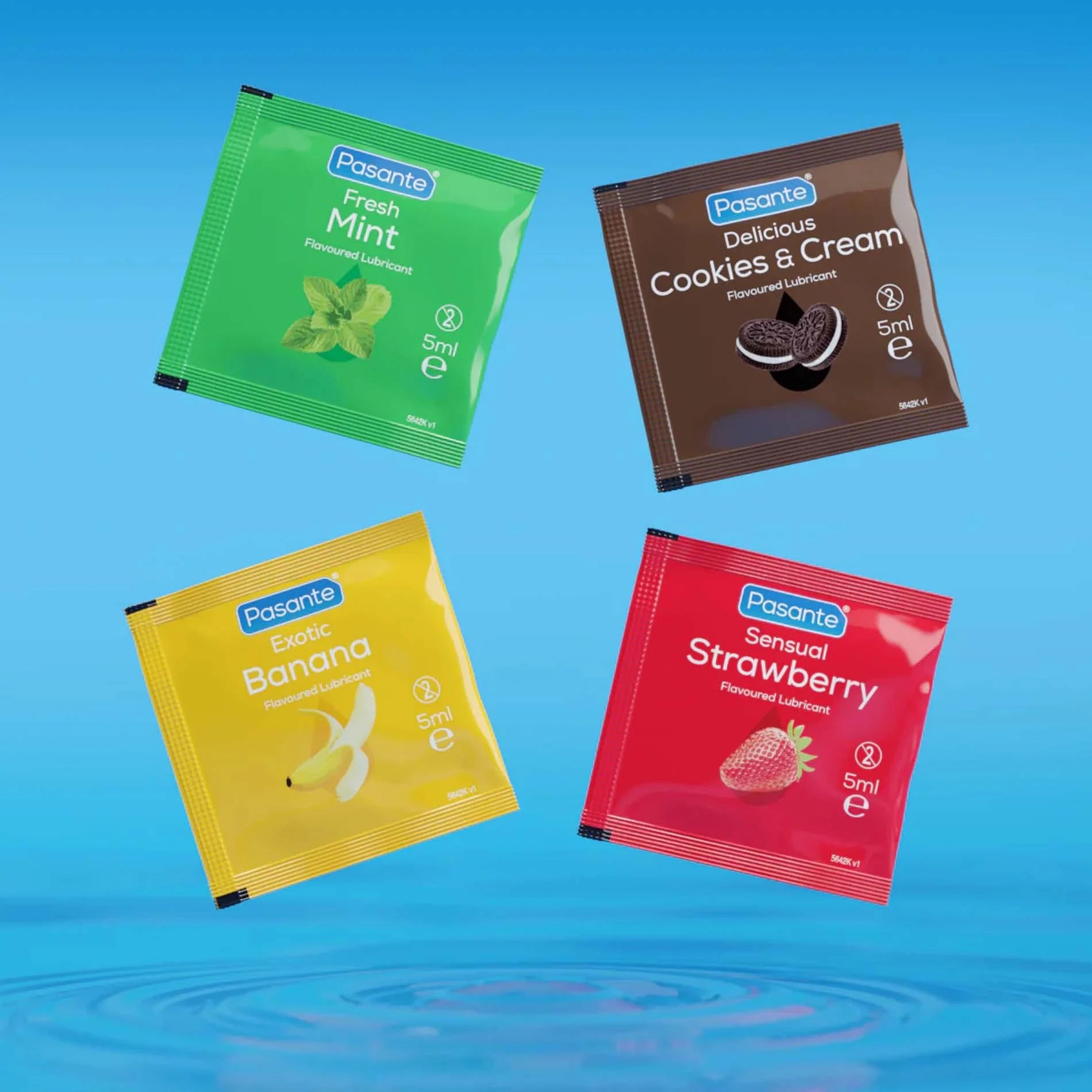 Sachets de lubrifiant aromatisé Pasante 5ml x 144 unités