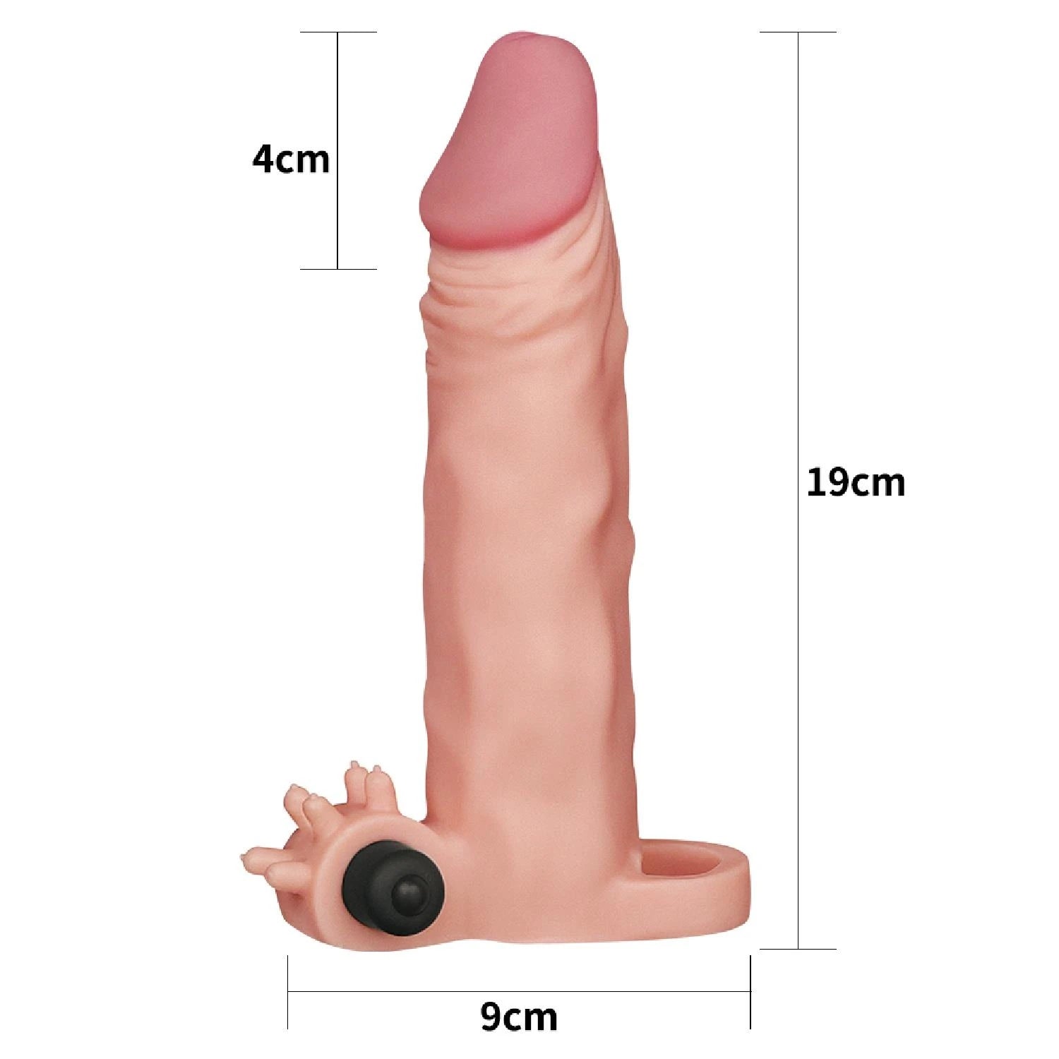 Add 2″ Pleasure X Tender Vibrating Penis Sleeve Flesh