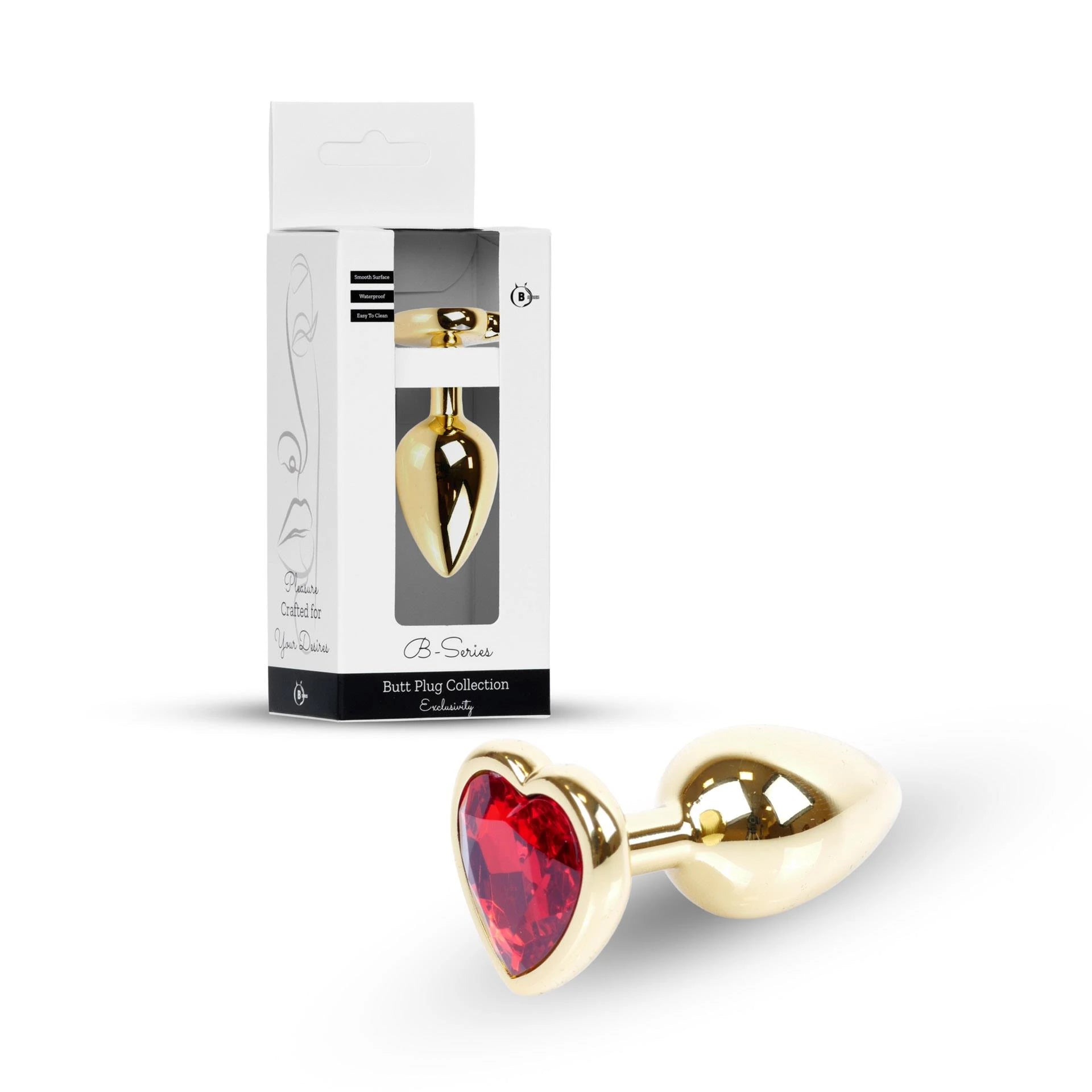 Plug-Bijou Or Coeur PLUG - Rouge