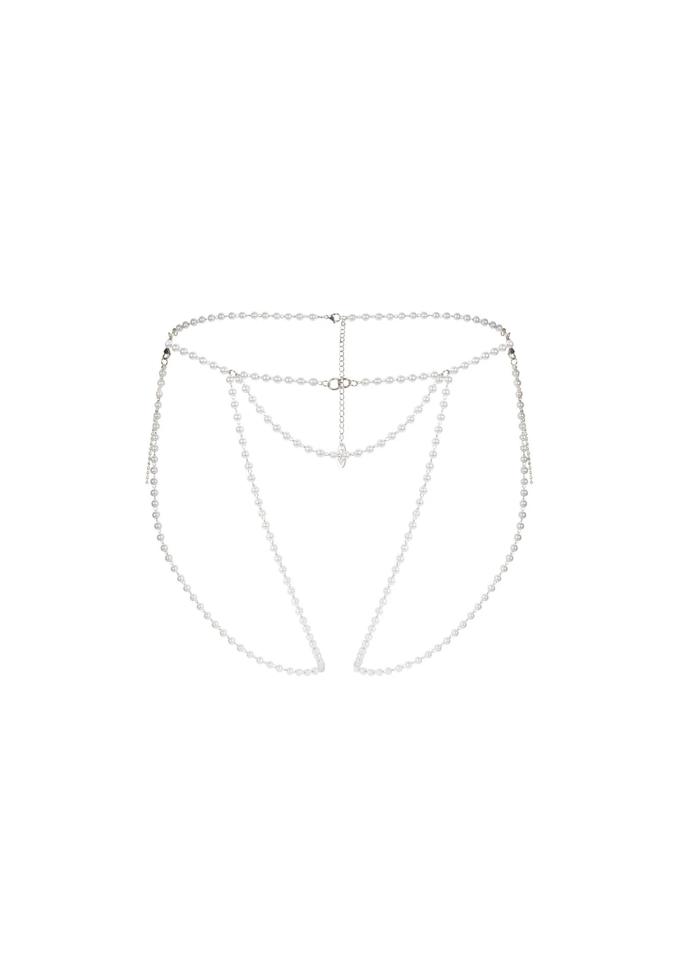 Lyxa Open Crotch Garter Thong O/S