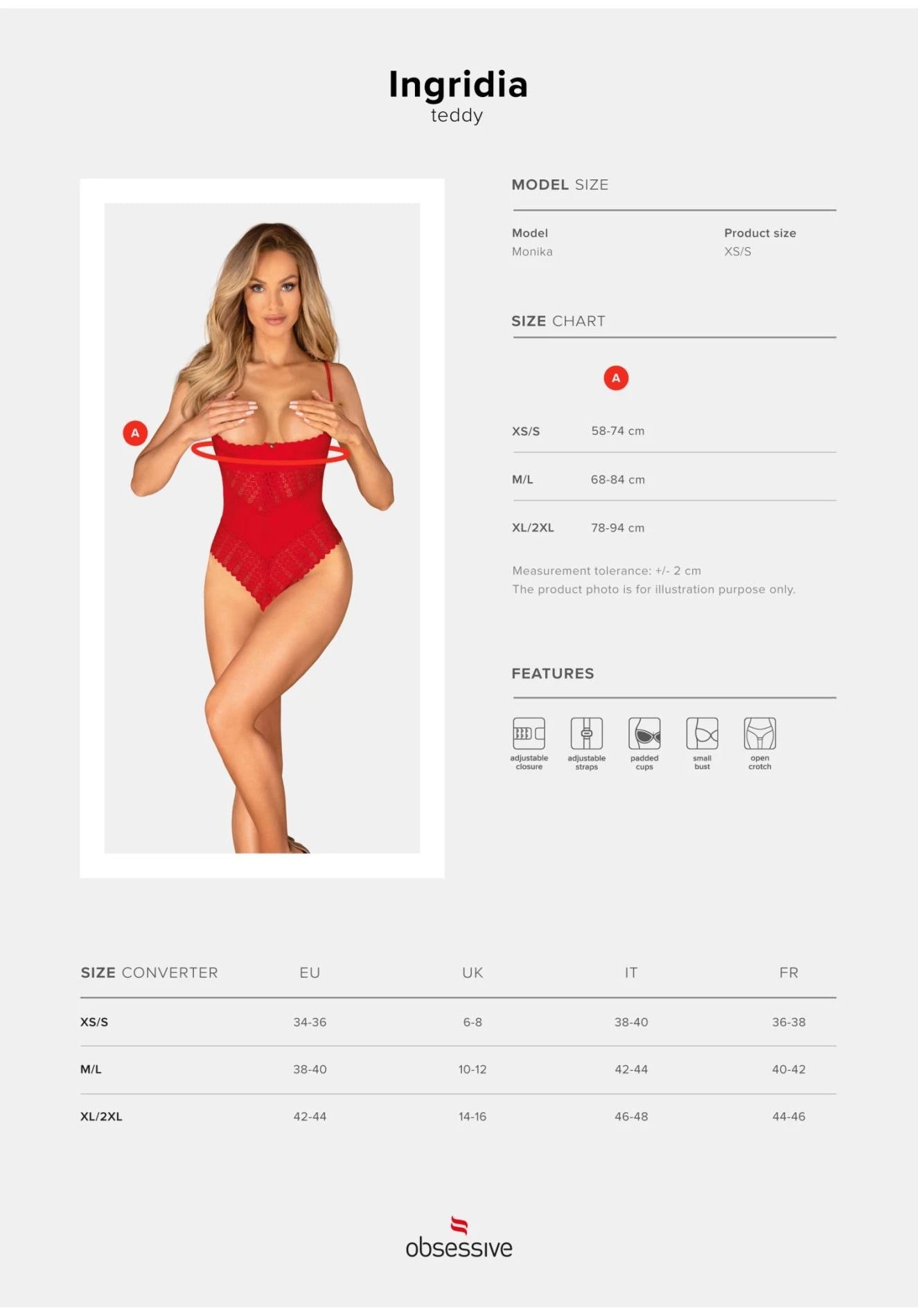 Body ouvert Ingridia XL/2XL