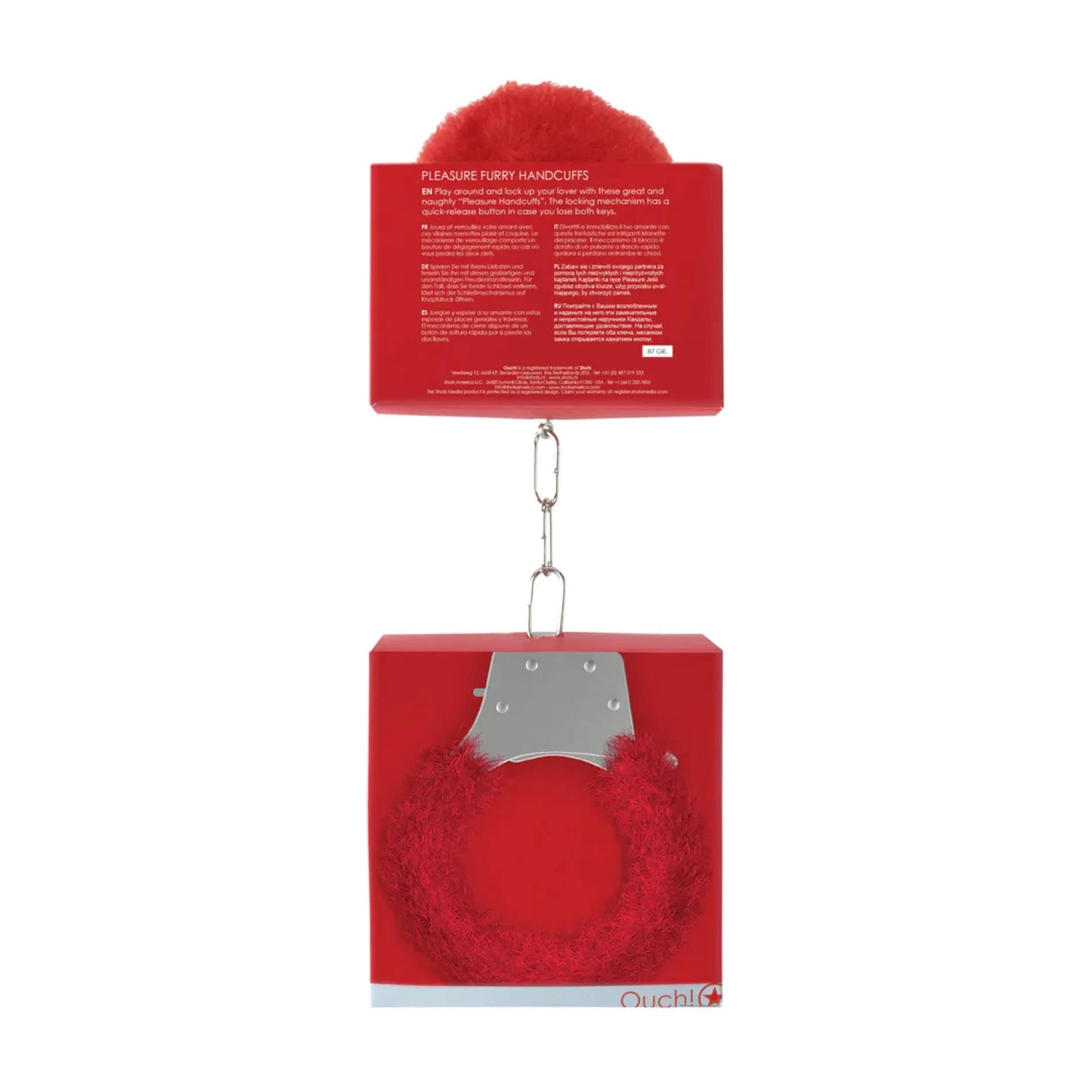 Menottes Plaisir Rouge Fourrure