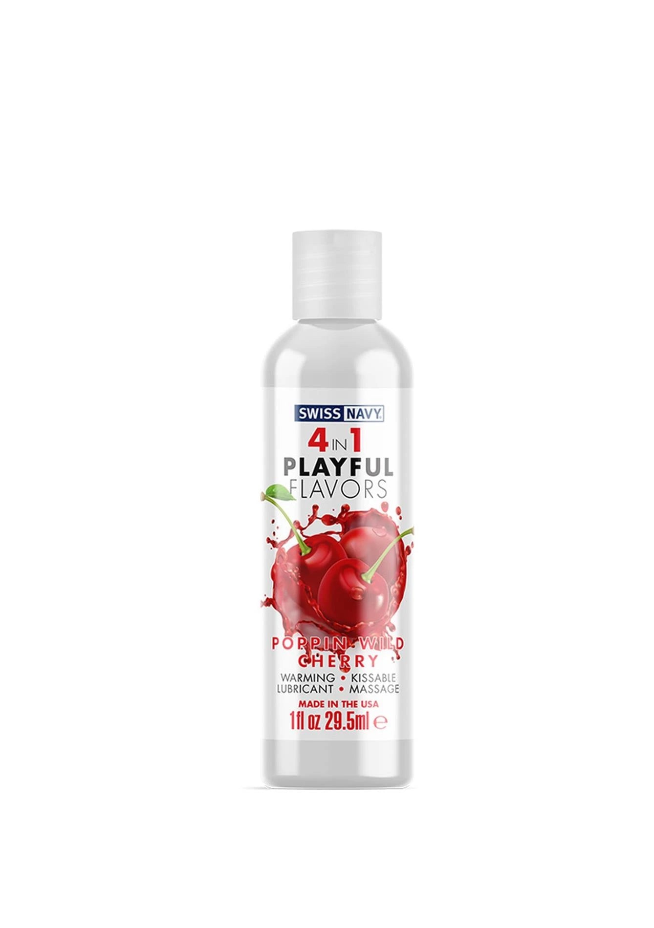 4 in 1 Playful Flavors - Lubricant with Poppin Wild Cherry Flavor - 1 fl oz / 29,5 ml