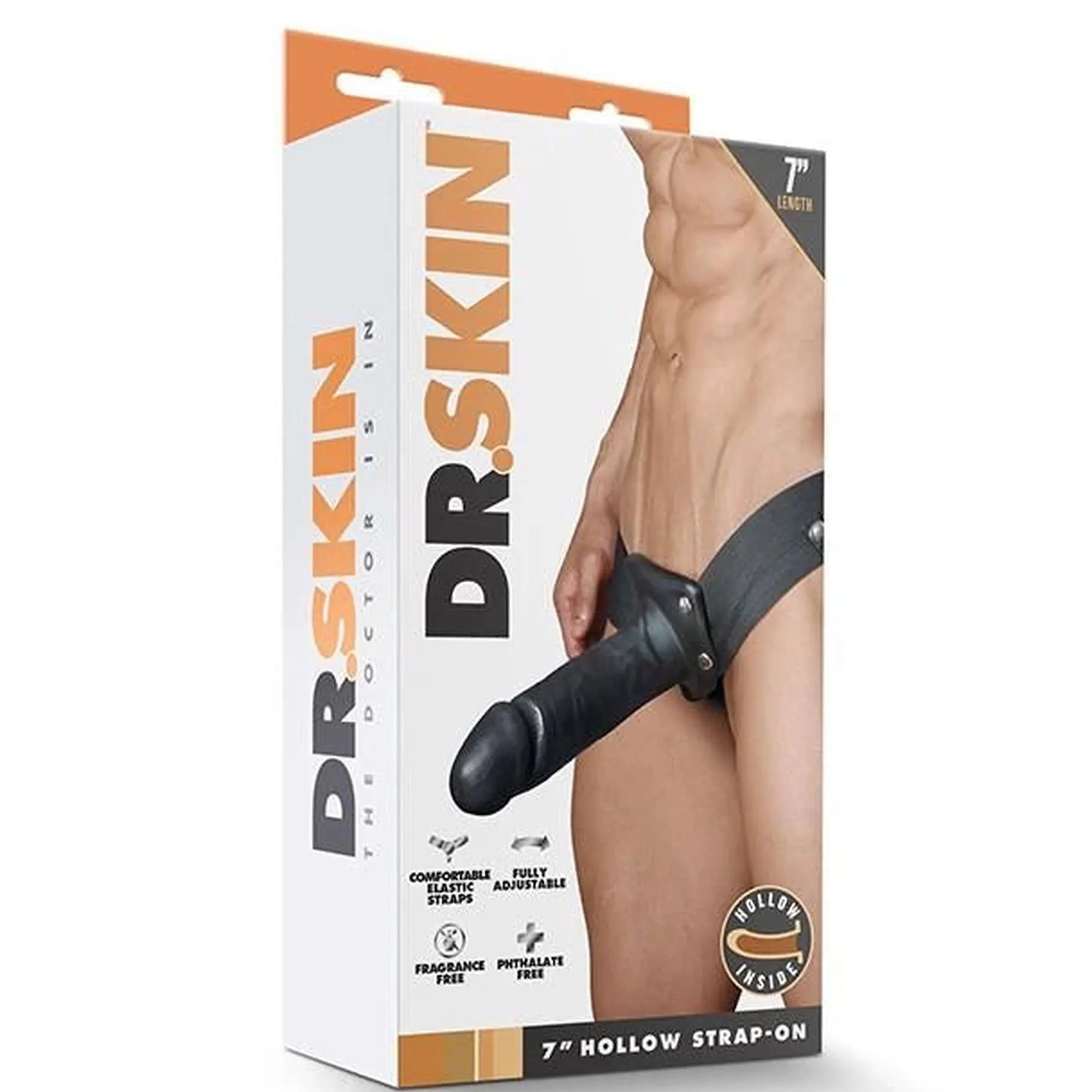 DR. SKIN HARNAIS HOLLOW 7 POUCES NOIR