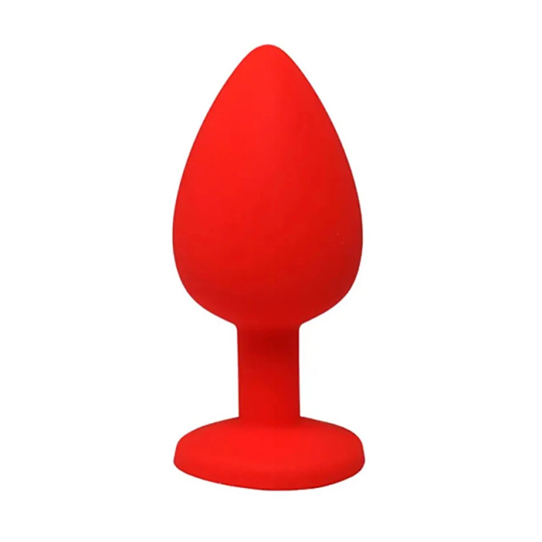 Butt plug rouge grande taille avec cristal blanc