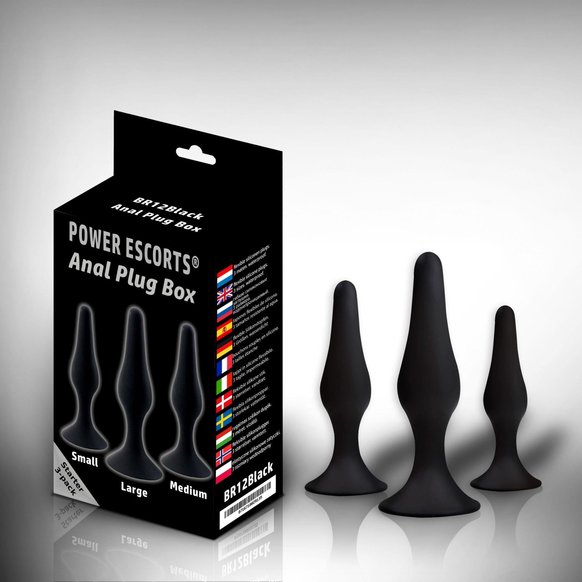 Plug - Boîte de 3 plugs anaux noirs