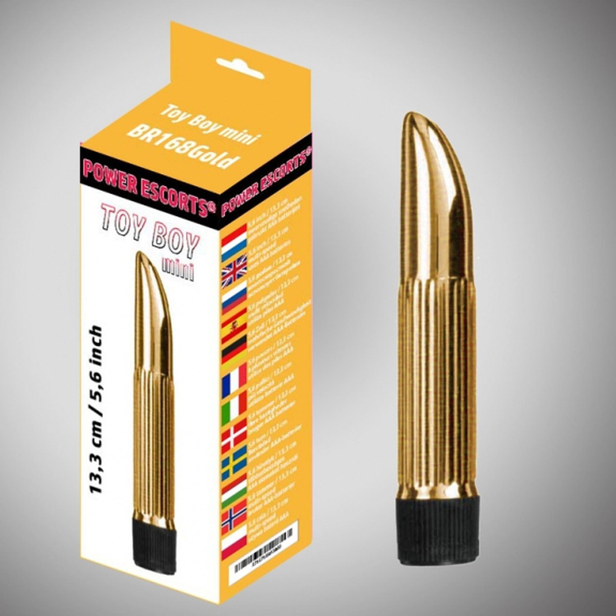 Toy boy mini gold mini vibrator 13.3 cm x 5.6 inch