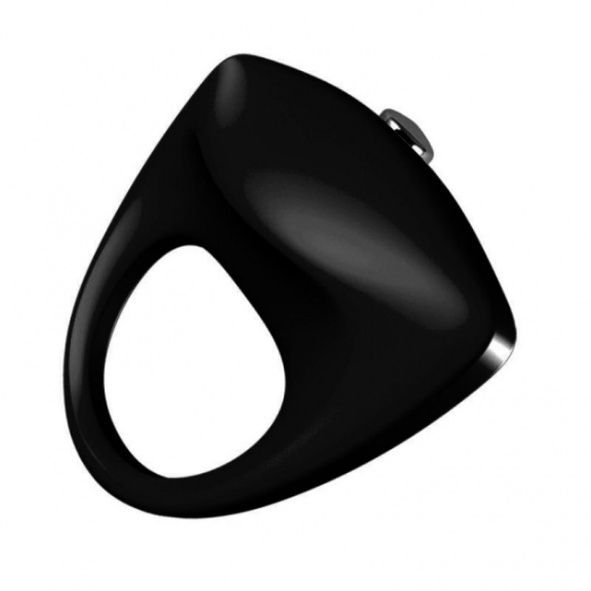 Turbo 02 black vibrating cockring